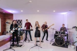 A band playing, nurturing by music power 