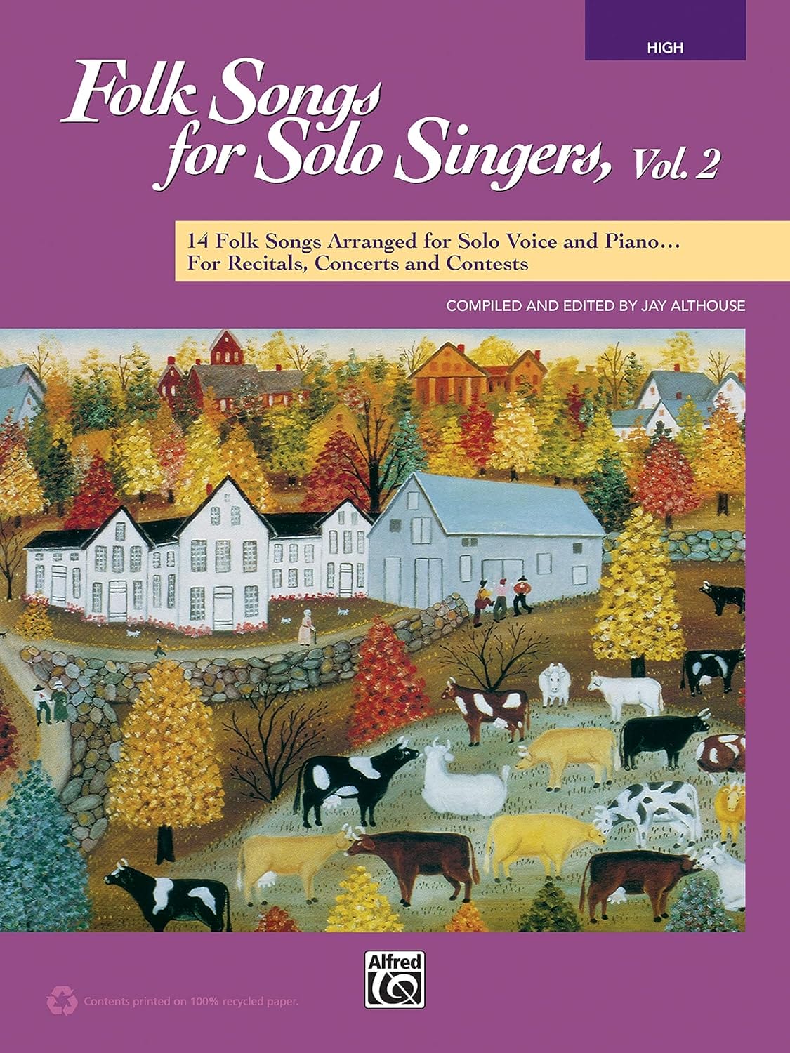 Cover of Alfred Folk Songs for Solo Singers Vol. 2